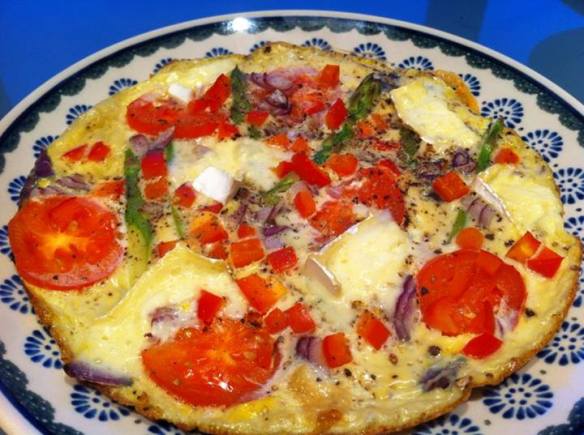 Eggjahvítu omeletta með Aspass